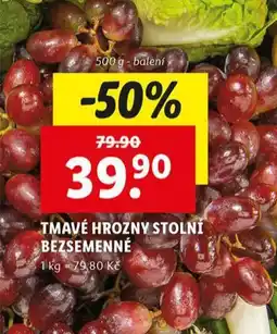 Lidl Hrozny tmavé stolní bezsemenné nabídka