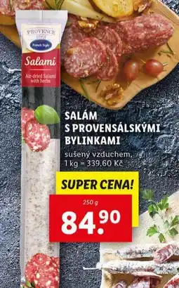 Lidl Salám s provensálskými bylinkami nabídka