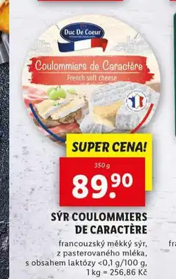 Lidl Sýr coulommiers de caractére nabídka
