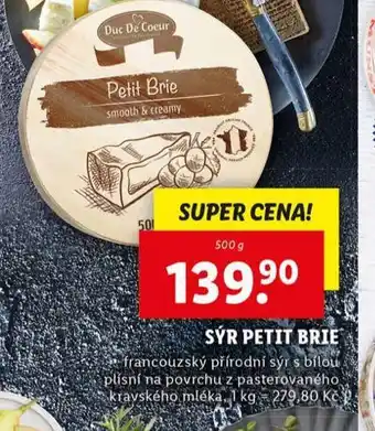 Lidl Sýr petit brie nabídka