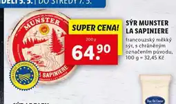 Lidl Sýr munster la sapiniere nabídka