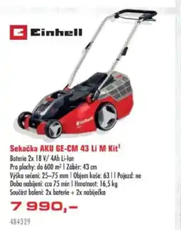 Uni Hobby Sekačka AKU GE-CM 43 Li M Kit¹ Baterie 2x 18 V/ 4Ah Li-Ion nabídka