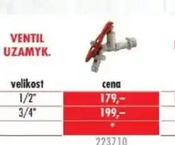 Uni Hobby VENTIL UZAMYK. nabídka