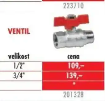 Uni Hobby VENTIL nabídka