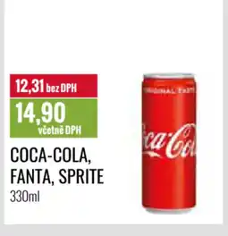 Ratio COCA-COLA, FANTA. SPRITE nabídka