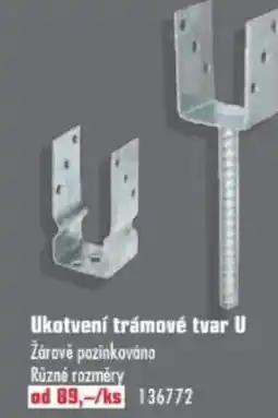 Uni Hobby Ukotvení trámové tvar U nabídka