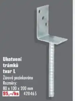 Uni Hobby Ukotvení trámků tvar L Žárově pozinkováno nabídka