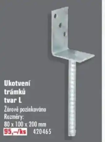 Uni Hobby Ukotvení trámků tvar L Žárově pozinkováno nabídka
