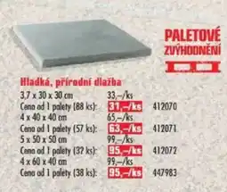 Uni Hobby Hladká, přírodní dlažba nabídka