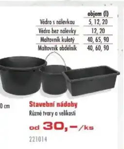 Uni Hobby Stavební nádoby nabídka