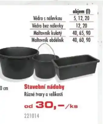Uni Hobby Stavební nádoby nabídka
