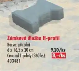 Uni Hobby Zámková dlažba H-profil nabídka