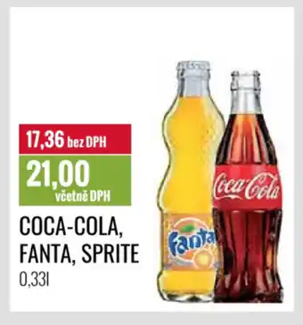Ratio COCA-COLA, FANTA, SPRITE nabídka