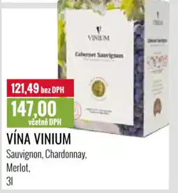 Ratio Vína Vinium nabídka