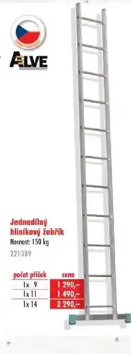 Uni Hobby Jednodílný hliníkový žebřík nabídka