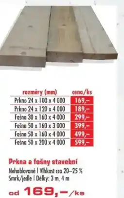 Uni Hobby Prkna a fošny stavební nabídka