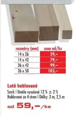 Uni Hobby Laté hoblované nabídka