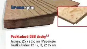 Uni Hobby Podkladové OSB desky 1,3 Rozměry: 625 x 2050 mm | Pero-drážka Tloušťky skladem: 12, 15, 18, 22, 25 mm nabídka