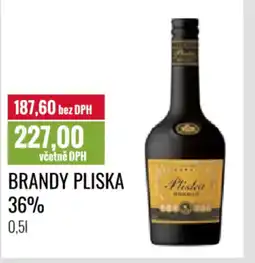 Ratio Brandy Pliska 36% nabídka