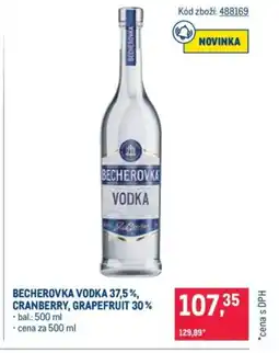 Makro BECHEROVKA vodka 37,5%, Cranberry, grapefruit 30% nabídka