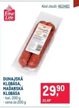 Makro Dunajská klobása, Maďarská klobása nabídka
