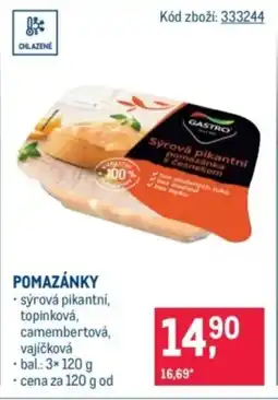 Makro Pomazánky nabídka