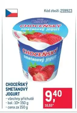 Makro Choceňský smetanový jogurt nabídka