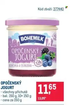 Makro BOHEMILK Opočenský jogurt nabídka
