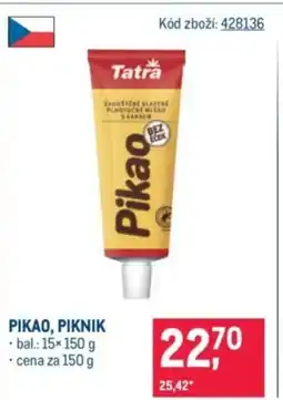 Makro TATRA Pikao, piknik nabídka