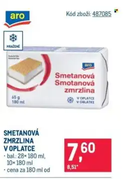 Makro Smetanová zmrzlina v oplatce nabídka