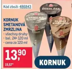 Makro Kornuk smetanová zmrzlina nabídka