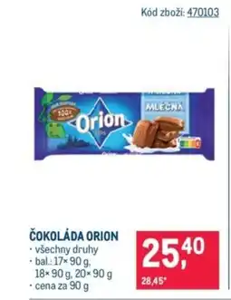 Makro Čokoláda Orion nabídka