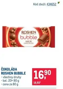 Makro Čokoláda Roshen bubble nabídka