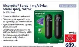 Benu Nicorette spray nabídka