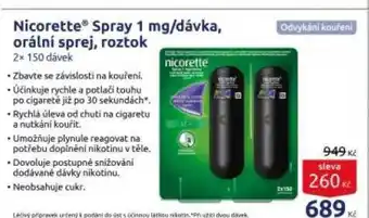 Benu Nicorette spray nabídka