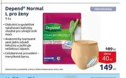 Benu Depend normal l pro ženy nabídka