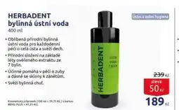 Benu Herbadent bylinná ústní voda nabídka