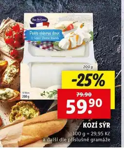 Lidl Kozí sýr nabídka
