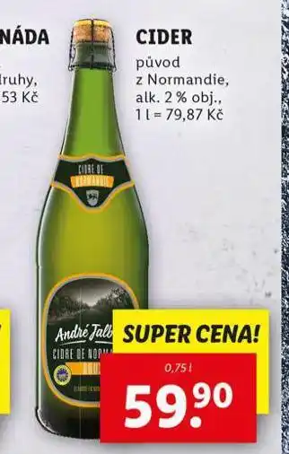 Lidl Cider nabídka