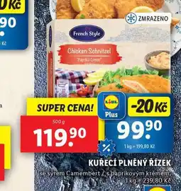 Lidl Kuřecí plněný řízek nabídka