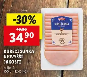 Lidl Kuřecí šunka nejvyšší jakosti nabídka