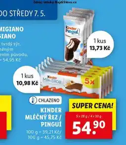 Lidl Kinder pinguí nabídka