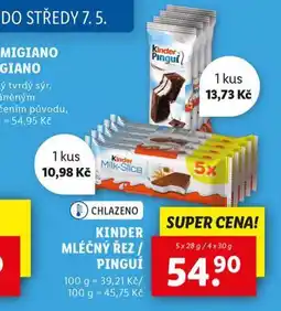Lidl Kinder mléčný řez nabídka