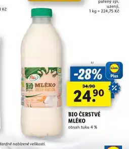 Lidl Bio čerstvé mléko nabídka
