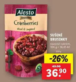 Lidl Sušené brusinky nabídka
