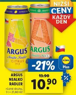 Lidl Pivo argus nealko nabídka