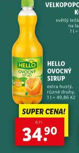 Lidl Hello ovocný sirup nabídka