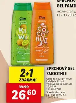 Lidl Sprchový gel smoothie nabídka