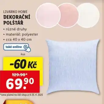 Lidl Dekorační polštář nabídka