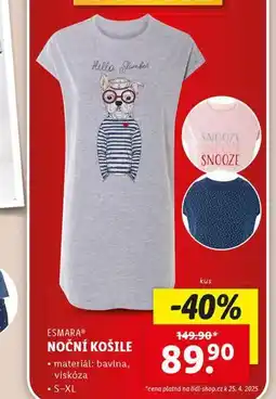 Lidl Noční košile nabídka